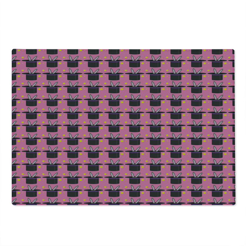 Planche à découper Ambesonne magicien grande taille en oreilles de lapin rose et multicolore