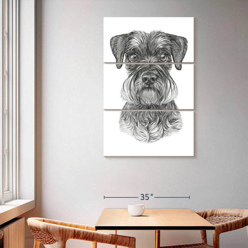 Brampt Schnauzer, 65" H x 42" W
