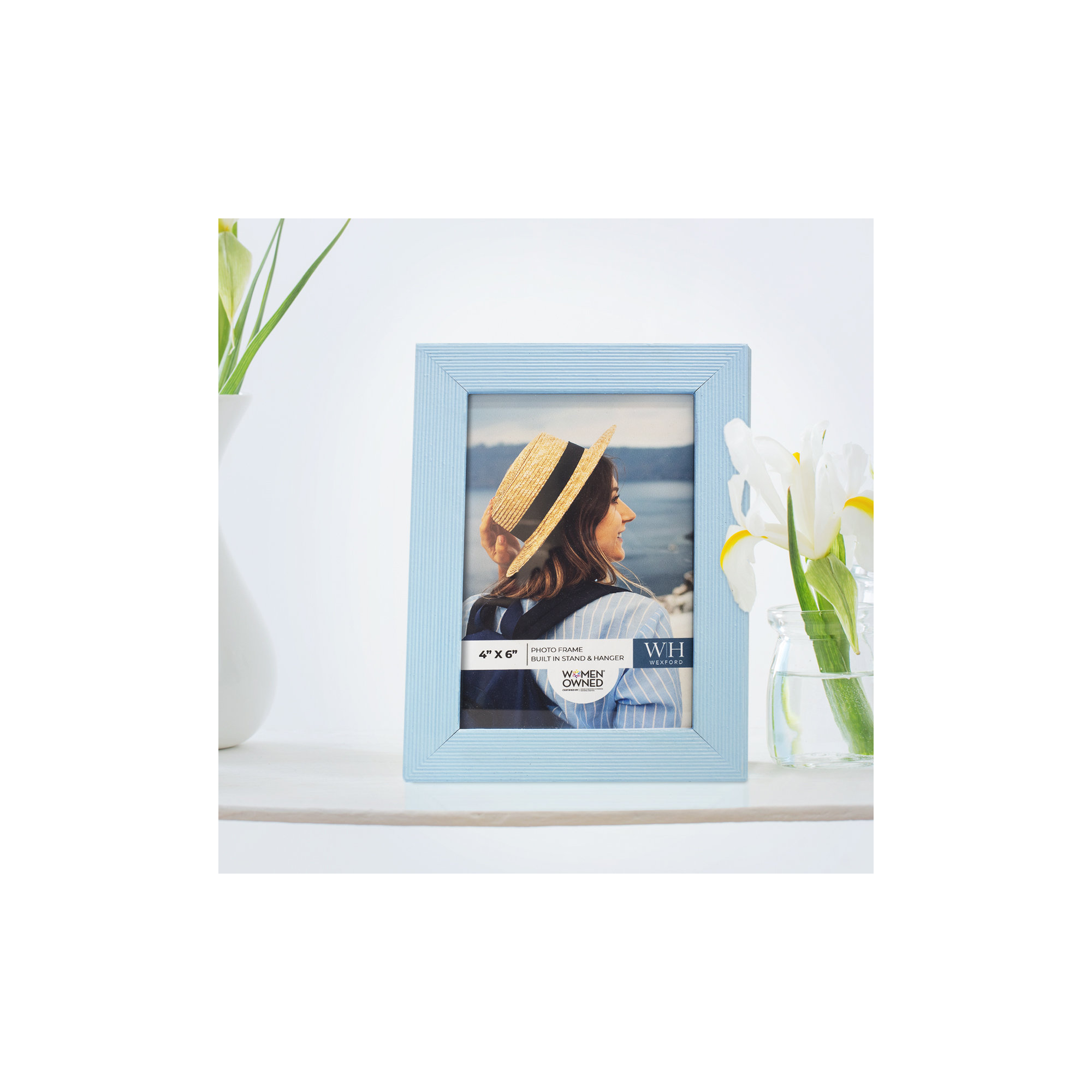 Apolline Wood Picture Frame, 3" x 5", Baby Blue
