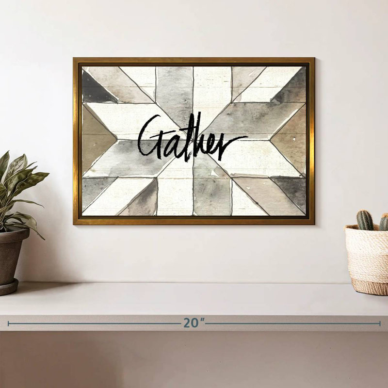 Farm Memories Gather, Cadre flottant doré, 13 po x 9 po