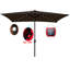 Parasol 10 pi x 6,5 pi avec évent solaire - vent, niveau de solidité des couleurs 4, pour terrasse de jardin, patio de piscine de jardin 10 x 6,5 pi avec éclairage à DEL, décoloration, arrière-cour, abat-jour de piscine-1916426262