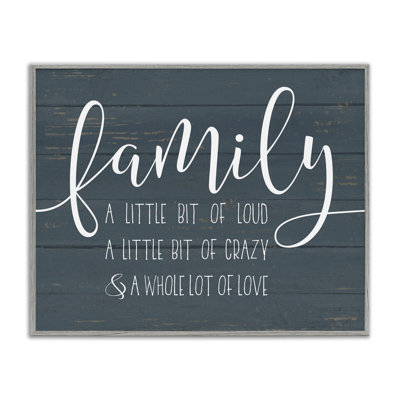 «Family Loud Crazy Love» par Lettered and Lined - impression d'art textuel