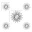 Manahan (ensemble de cinq) miroirs d'appoint ronds encadrés-1335319128