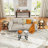 3-Piece Tempered Glass Surface Coffee Table Set