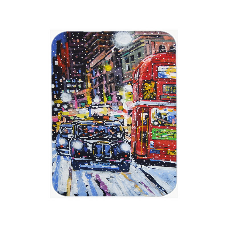 Caroline's Treasures London Snow Glass Cutting Board