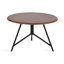Avely Modern Round Wood and Metal Coffee Table-440624647