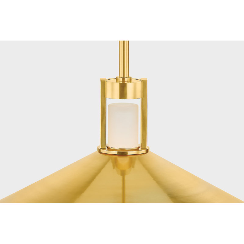 CLERMONT PENDANT, Brass, 12.5" H x 28" W x 28" D