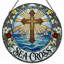 Panneau de vitrail 12 "H Sea Cross-529517217