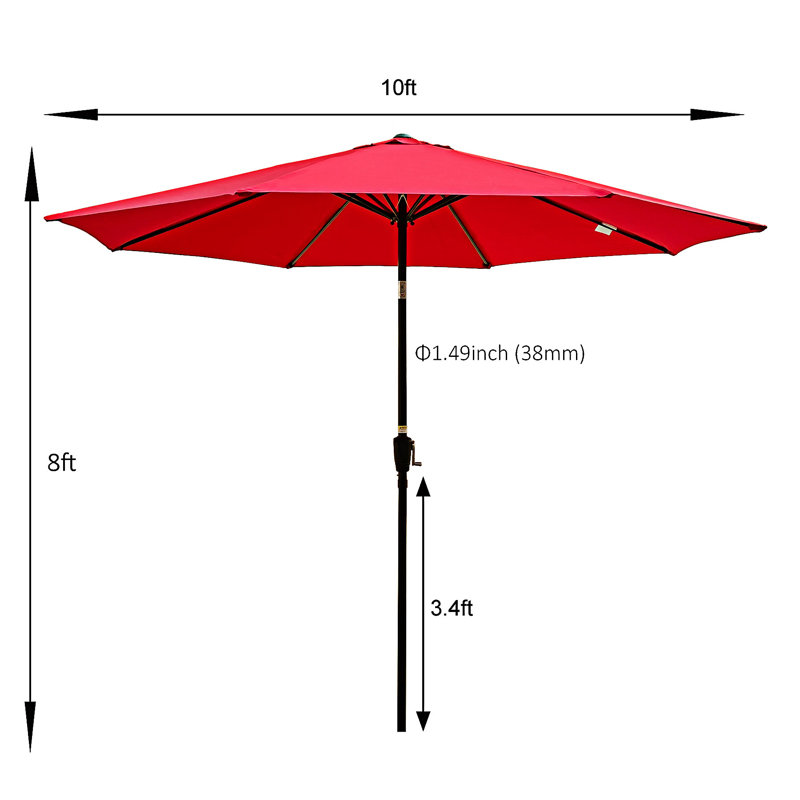 Parasol d'extérieur avec inclinaison