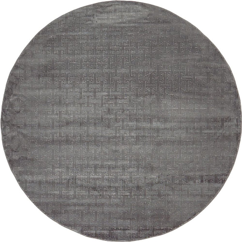 Heights Abstract Indoor Rug, Round 8'