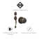 Handleset with Single Cylinder Deadbolt and Door Knob and Rosette