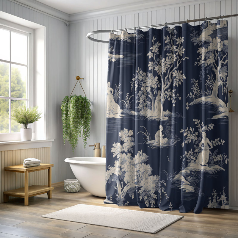 Rideau de douche standard 1 pièce Timeless Tapisserie, H 74 po x l 71 po
