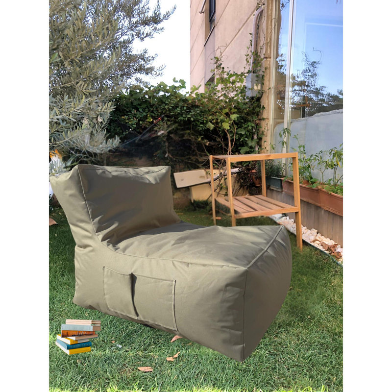 Premium Bean Bag Chair, Beige, 29.5 x 27.6 x 37.4 inches | 100% Polyester with Waterproof Fabric, Removable Zipped Cover, Filled with Recycled EPS Foam | Comfortable Seating for Living Room, Playroom & More