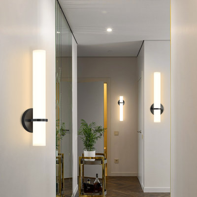 Modern Led Dimmable Wall Sconce Black 2-pack