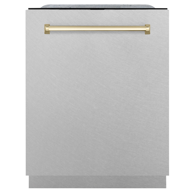 ZLINE Autograph Edition 24" Touch Control Tall Tub Dishwasher in Fingerprint Resistant Stainless Steel, Gold