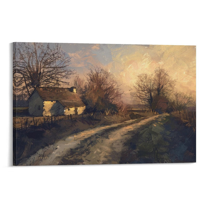 Toile encadrée 24 "x 36" avec cadre en bois, prête à être accrochée, 24 po x 36 po
