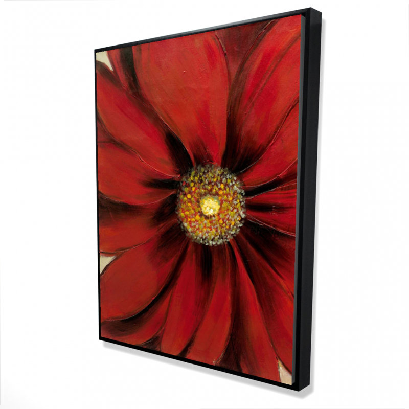 Red Daisy Print On Canvas