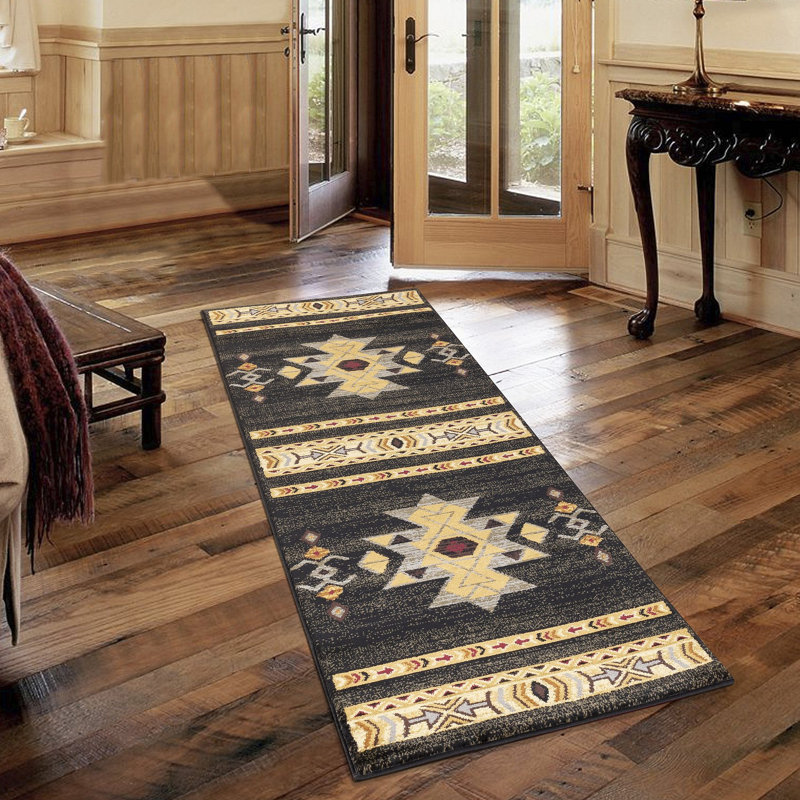 Southwest Area Rug, Rectangle 7'10" x 10'3", Black