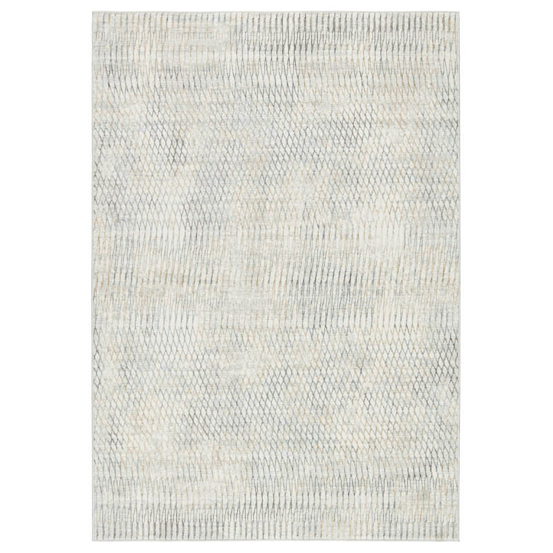 Tapis ivoire / gris Maranto, Rectangle 5 pi 3 po x 8 pi
