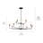 12 - Light Steel Dimmable Tiered Chandelier-1937749209