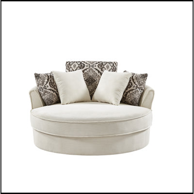 Comfortable Swivel Chair with Detachable Pillows for Relaxation