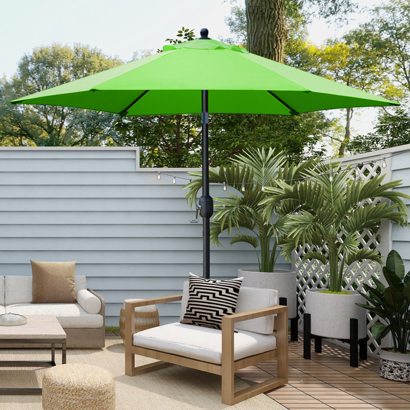 Parasol de marché inclinable 90 po Keiwarren, Vert gazon