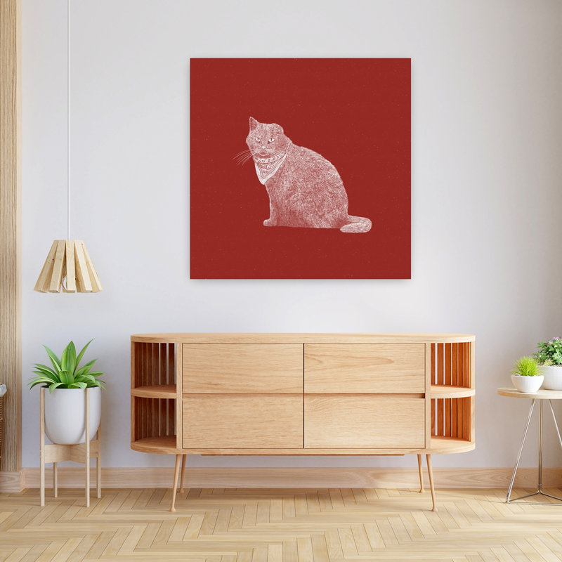 Art contemporain, art contemporain pour chat, H 36 po x l 36 po