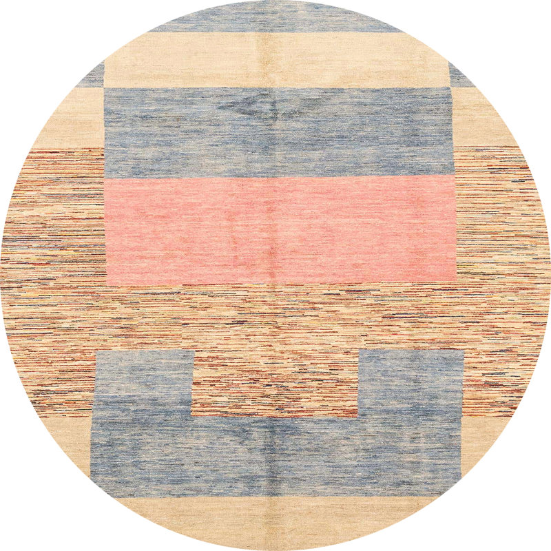 Abstract Indoor Rug, Round 5'