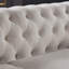 Canapé Chesterfield en tissu beige