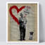 «Love Is The Response Banksy Albert Einstein Pug Dog Tribute Pop Sayings Wall Decor Inspirational» sur papier-98266819-98266824