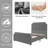 Platform Bed Frame With 50.2" Headboard, Velvet Upholstered Bed Frame-745439050-745439030