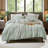 XINMIANFANG Striped Duvet Cover Set 100% Washed Cotton Comforter Cover for All Seasons Linen Feel Bedding Set-117357614-117357613