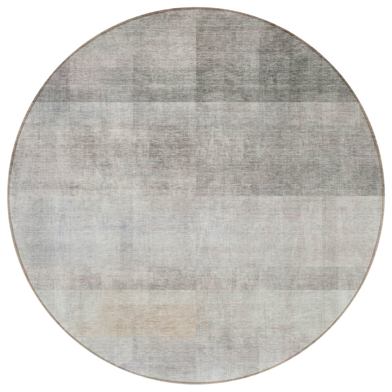 Tapis d'intérieur rond antidérapant 8 'Taupe
