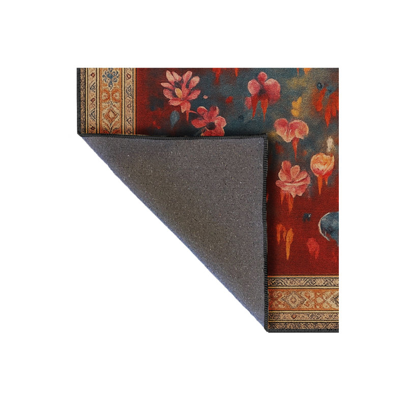 Tapis vert tissé à motif lavable Mosso, 4 pi 7 po x 6 pi 7 po
