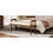 Valmont Mid-Century Modern PU Leather Button-Tufted Upholstered Bench with Gold-Accent Legs-1664128081