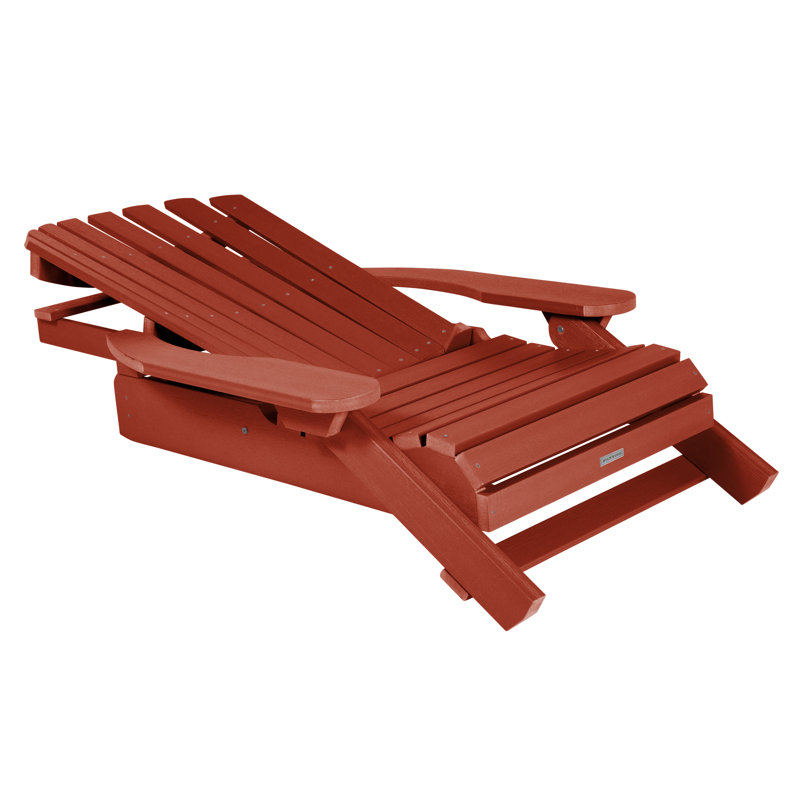 Chaise Adirondack en plastique Federigo, Rouge rustique