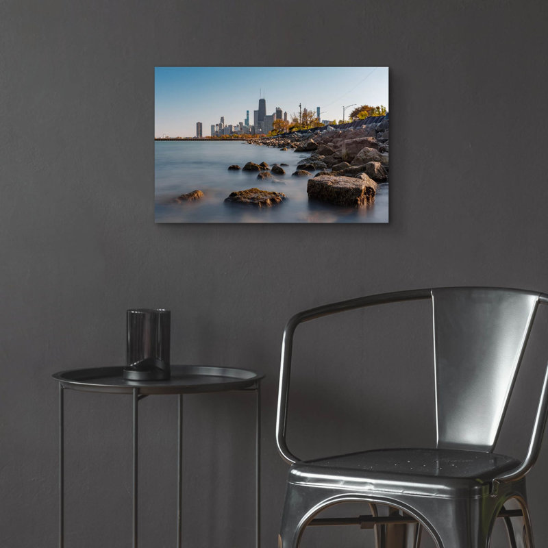  «Chicago On The Rocks» par Epic Portfolio, art mural en verre acrylique, 24 po x 16 po, H 16 po x l 24 po
