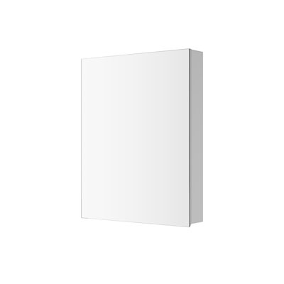 Armoire de salle de bain à miroir biseauté 24 po x 30 po - ouverture à droite, espace de rangement spacieux, bois d'ingénierie massif, charnières à fermeture silencieuse, rebords à pharmacie blancs l 24 po x H 30 po, rangement spacieux, fabrication en bois,