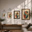 Layered Forms Botanical - Framed Print-1195352970-1195352964