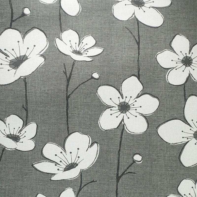 Wesco Flowers Fabric, Gray