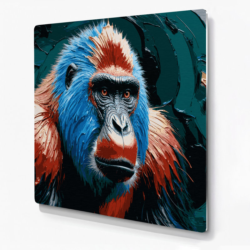 Art mural bleu faune, H 32 po x l 32 po