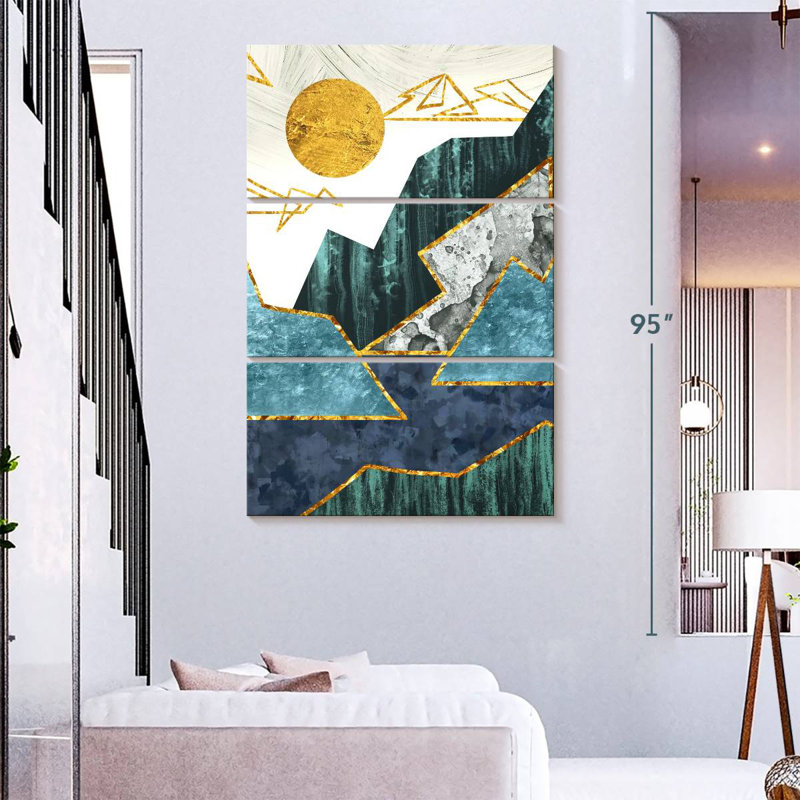 Avery Sun Over Abstract Landscape, 74" H x 48" W