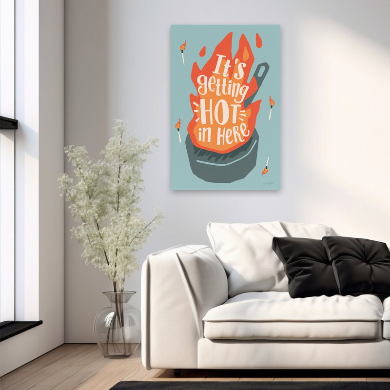 «Hot In Here I» - art de flammes bleues, H 36 po x l 24 po