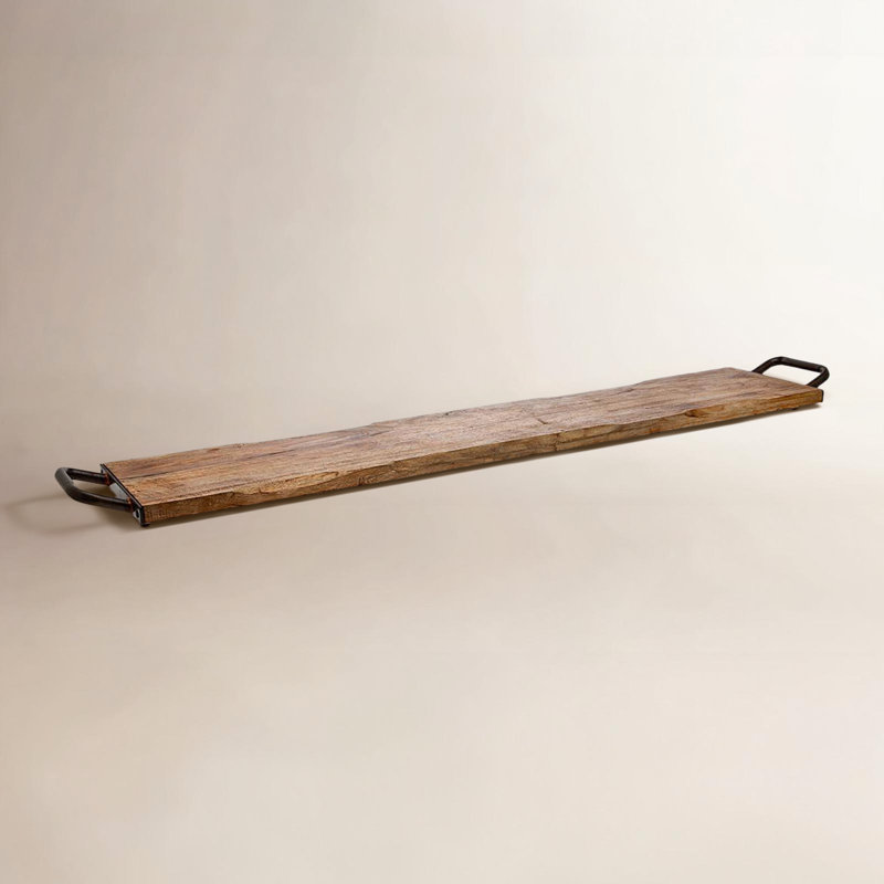 Alina Metal Tray, 2" H x 39" W x 7" D, Brown