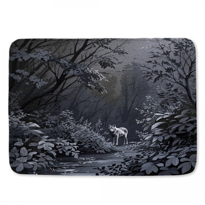 Tapis de bain Wolf in Dark Forest