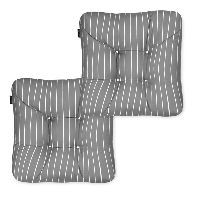 Bergholt Patio Seat Cushion, 19in. W, Moon Mist Stripe