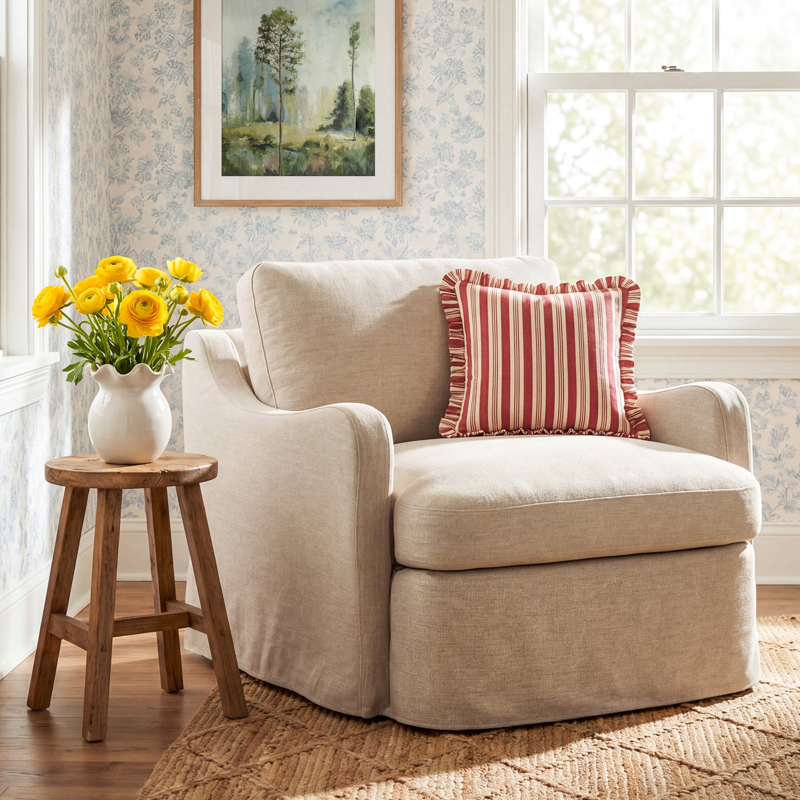 Amber Lewis x Four Hands Aurelia Swivel Accent Chair