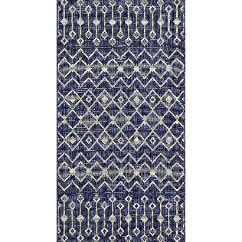 Tapis intérieur / extérieur Sunshine, Bleu, Rectangulaire 7 pi 10 po x 10 pi 3 po