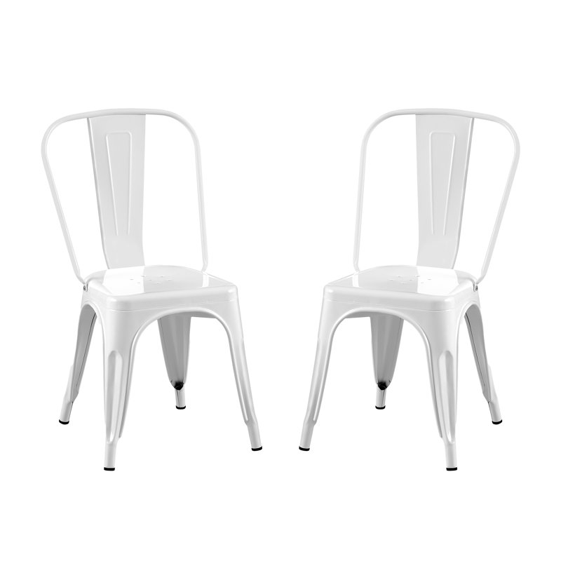 Chaise de salle à manger Kalya, Blanc très luisant, 2