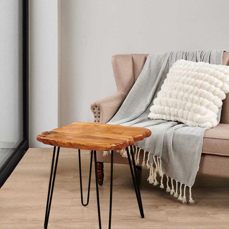 Cerys Solid Wood Top End Table